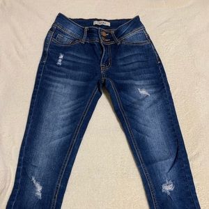 Ripped dark wash jeans